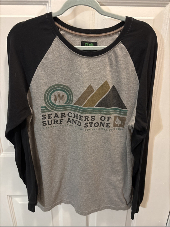 Hippy Tree Other - hippy tree long sleeve Gray/black Tee Mountains/pine Trees L.argue. 1002